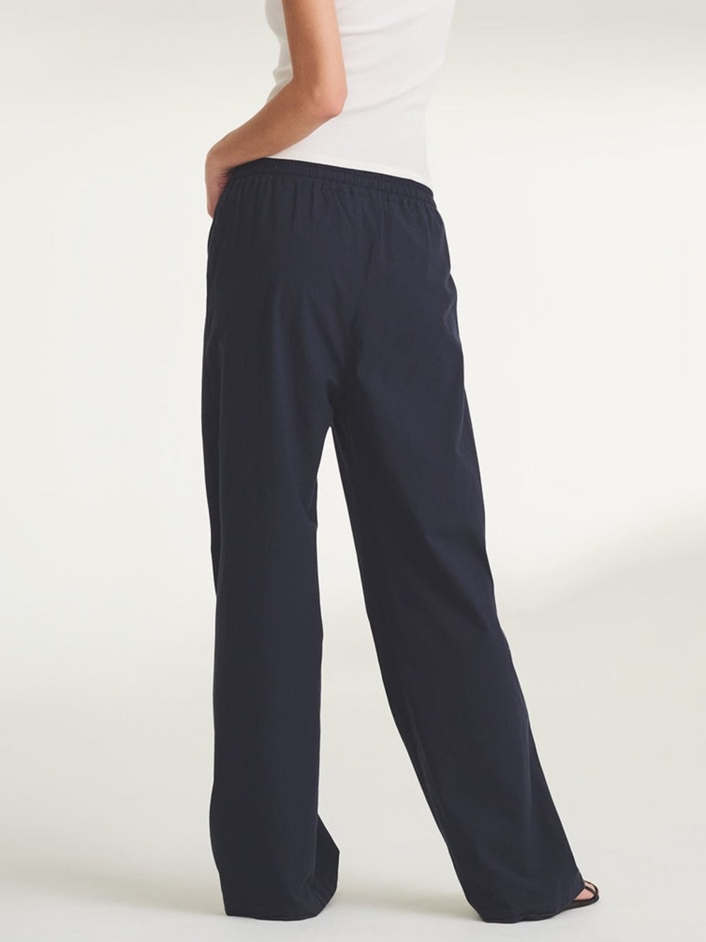 NAADAM Organic Cotton Drawstring Pants Navy Blue Wide Leg Pull On Lightweight - Picture 15 of 15